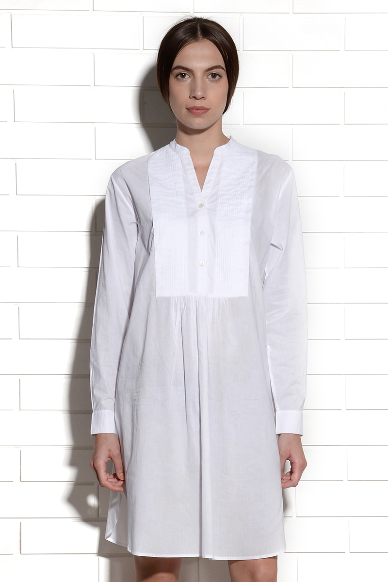 Pomelo Citron Tunic Dress with pleats at yoke